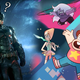 A question mark appears over Batman's head as he sees Steven Universe approaching.